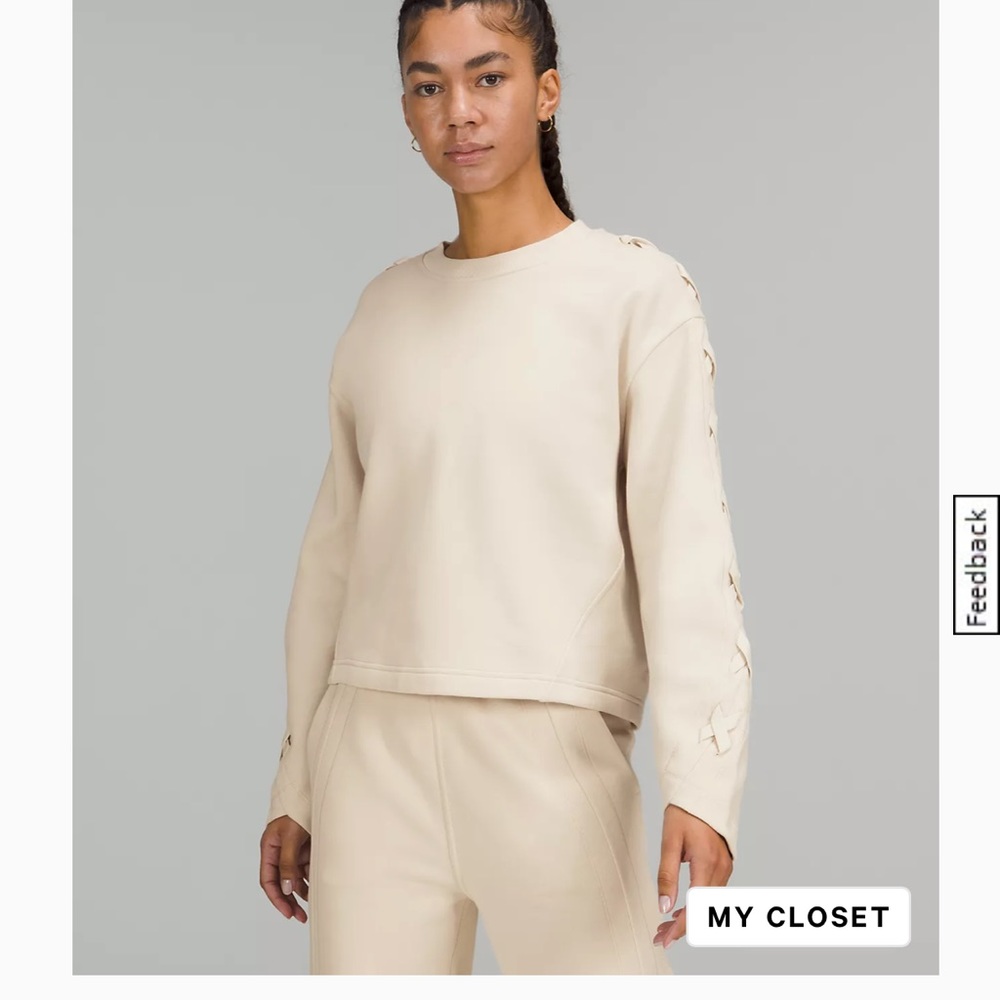 Lululemon braided sleeve pullover size 8